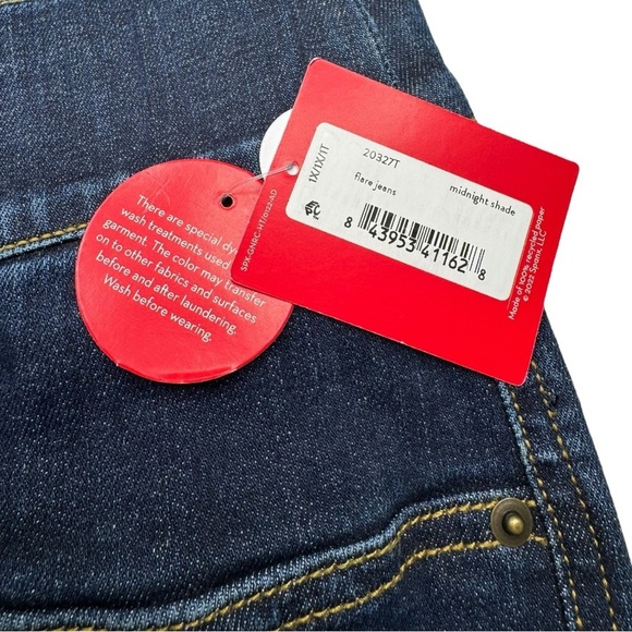 Spanx EveryWear Flare Midnight Shade High Rise Long Jeans - Picture 8 of 13